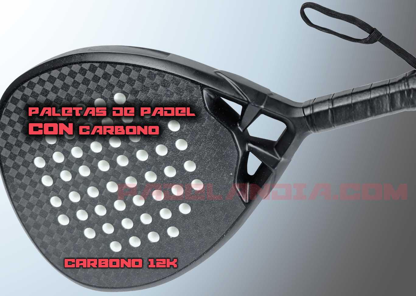 Paleta de padel con carbono