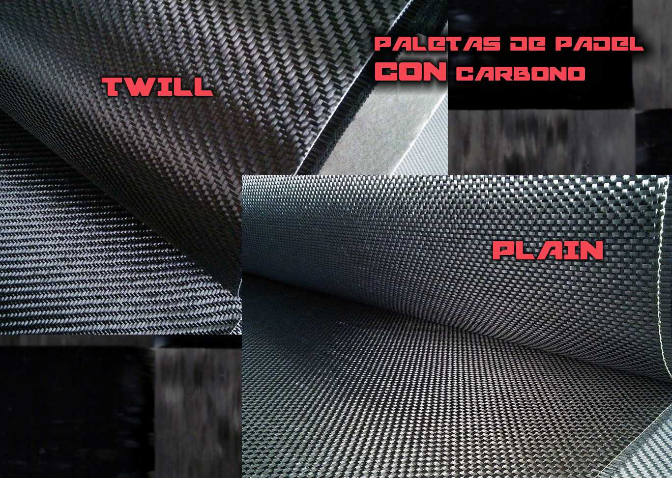 Rollo fibra de carbono tipo TWILL y tipo PLAIN