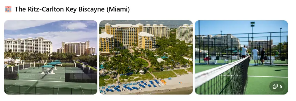 The Ritz-Carlton Key Biscayne (Florida) con cancha de padel