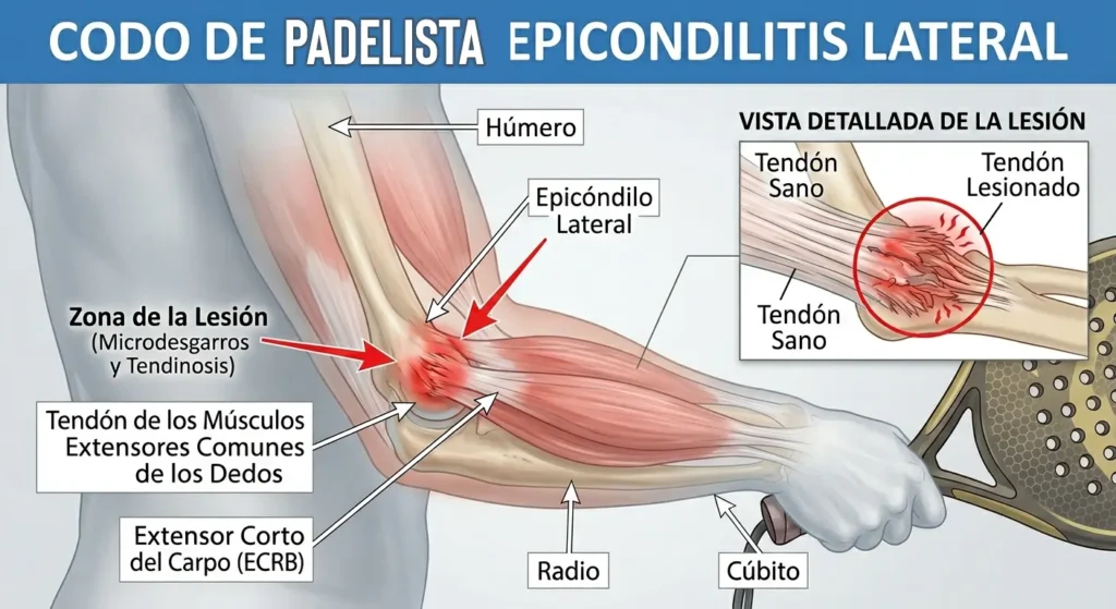 Epicondilitis en pádel