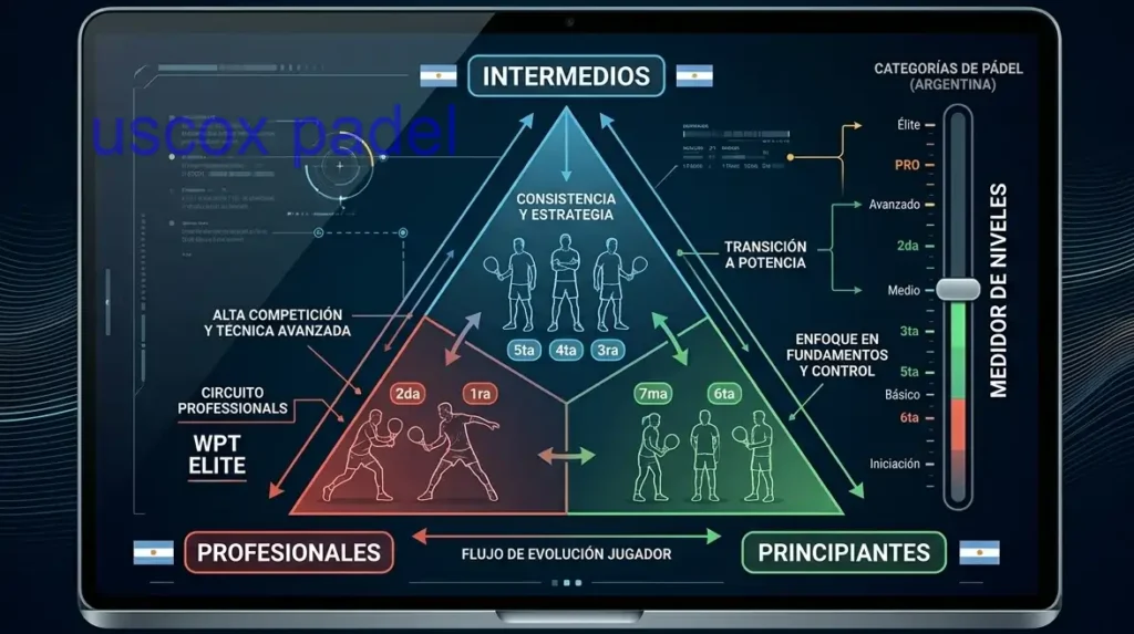 Infografia comparativa para jugadores de padel nivel intermedio