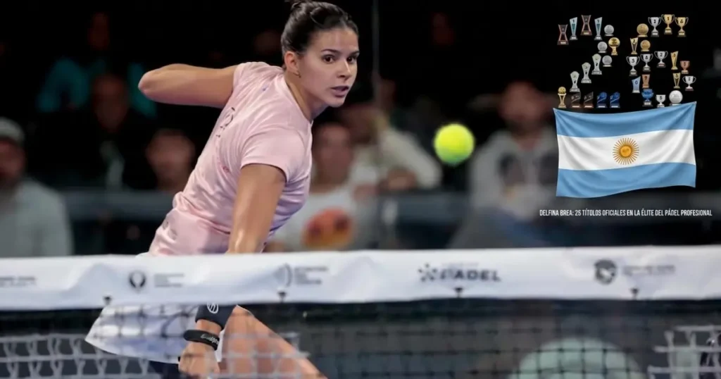 Delfina Brea, N°1 del mundo en pádel femenino, durante el Premier Padel Buenos Aires 2026